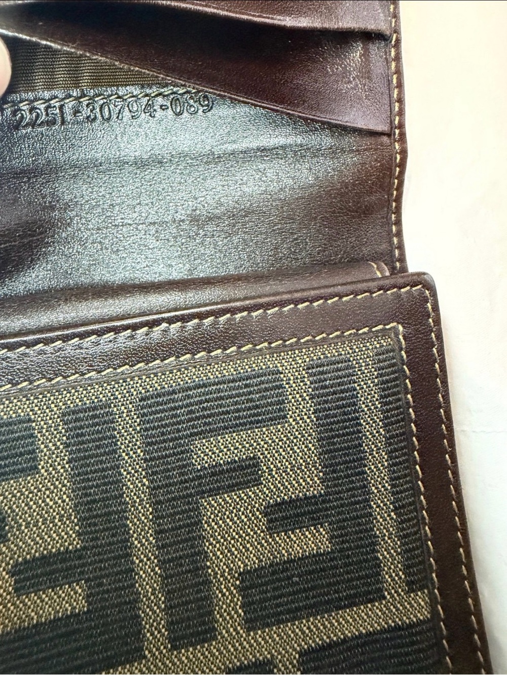 Fendi Zucca Monogram Canvas & Leather Trifold Wallet - Picture 10 of 10